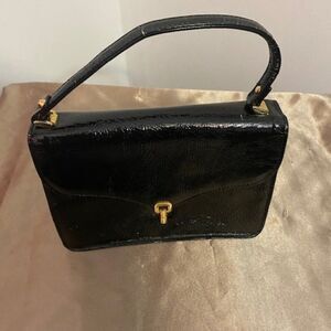 Vintage Bon Gout Black accordion purse Made in Denmark